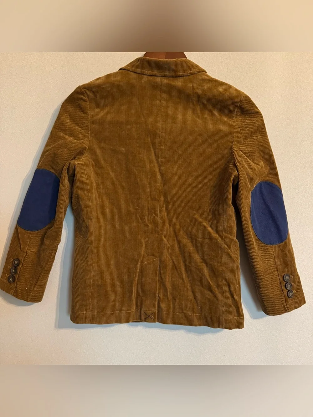 Mini Boden Boys Brown Corduroy Blazer Jacket Map Lining 9-10Y